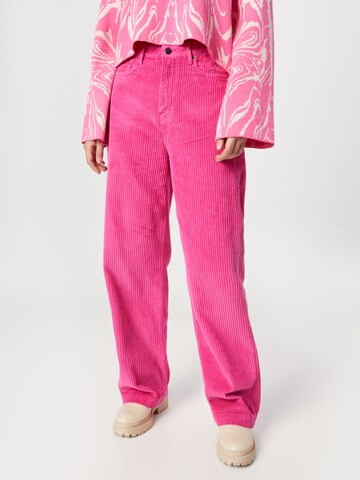 co'couture - Pierna ancha Pantalón 'Vika' en rosa: frente