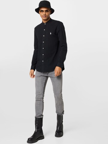 Coupe regular Chemise Polo Ralph Lauren en noir