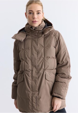 rethinkit studios Between-seasons parka 'Cube' in Brown: front