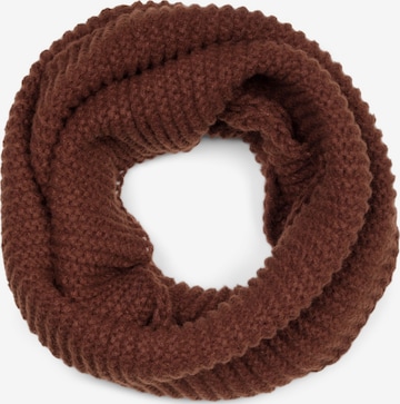 styleBREAKER Schlauchschal 'Strick Loop Wellenmuster' in Braun: Vorderseite