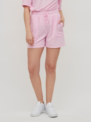 VILA Loose fit Pants 'LULE' in Pink: front
