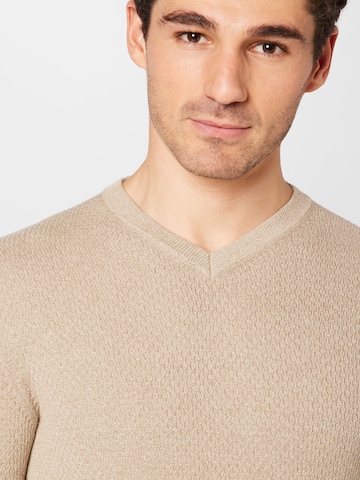 JACK & JONES Sweater 'DALLAS' in Beige