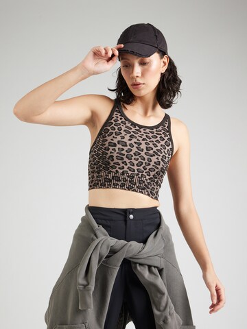ONLY PLAY Bustier Sport-BH 'ONPANI-1' in Braun: Vorderseite