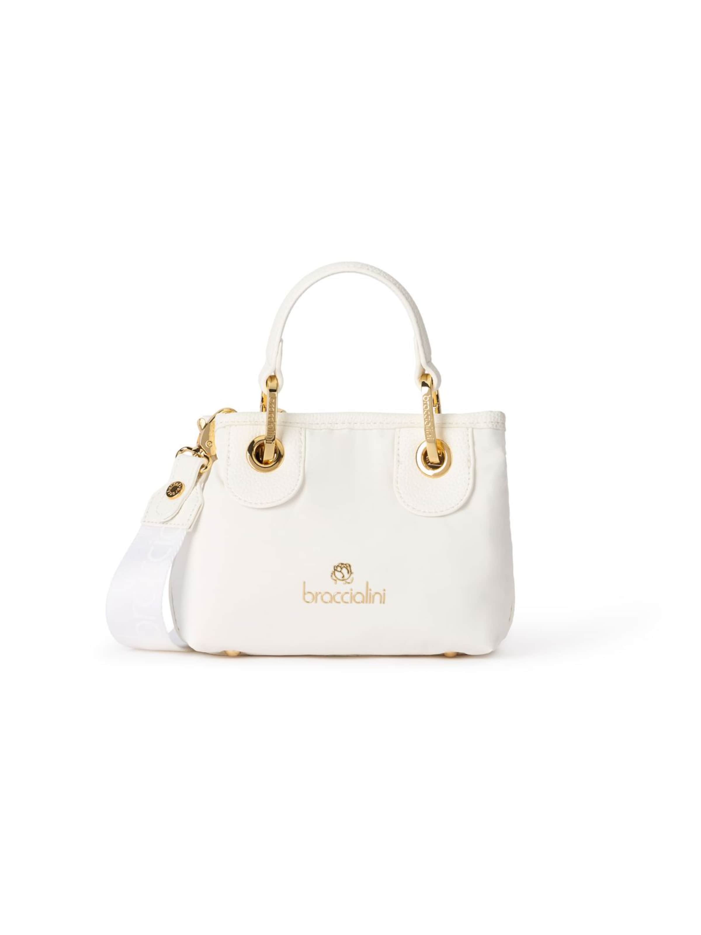Borsa a mano 'Beth Puffy' di Braccialini in bianco