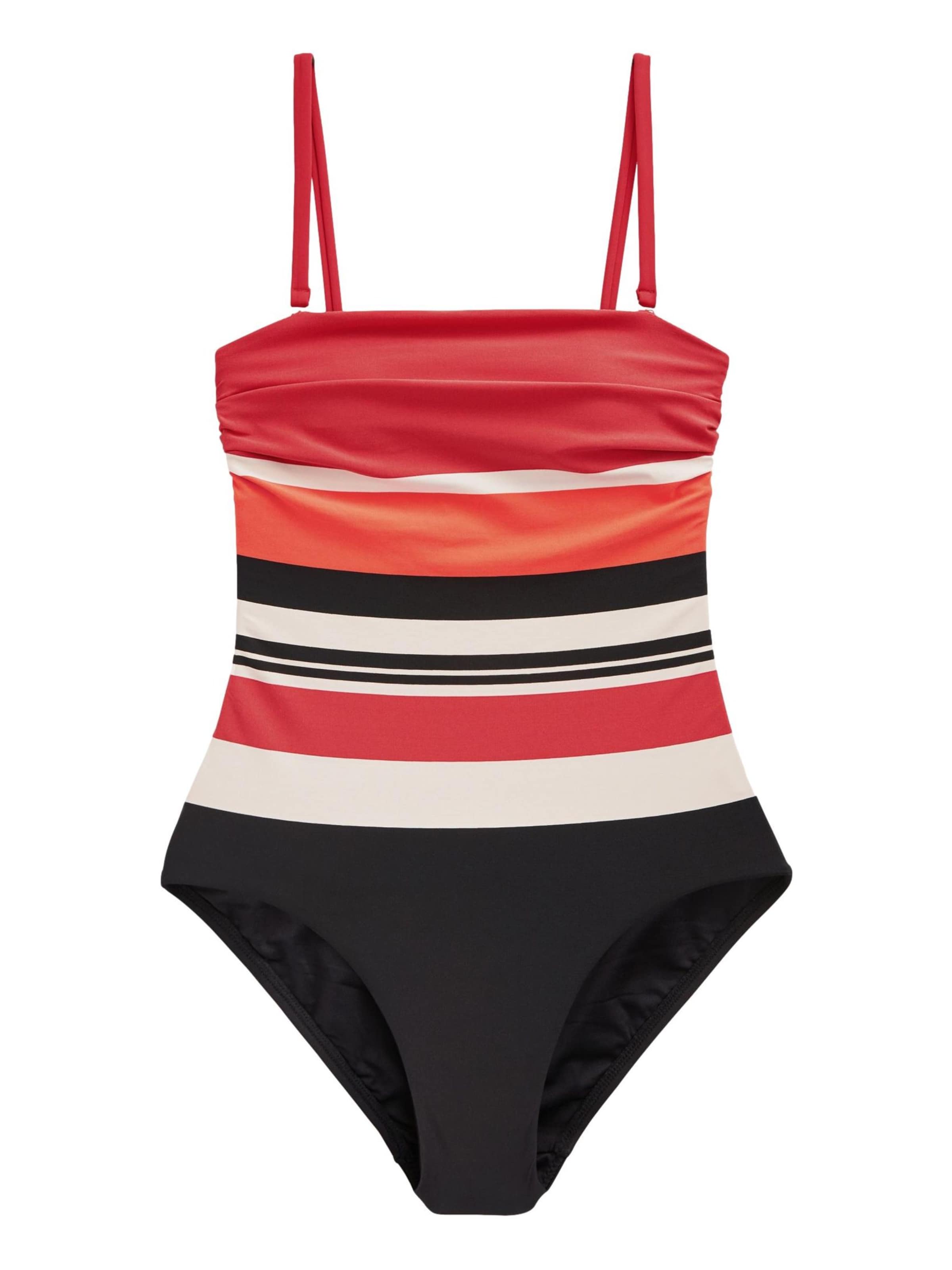 Next Bez ramienok Jednodielne plavky - Čierna: predná strana