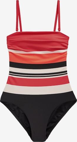 Next Bandeau Swimsuit in Black: front