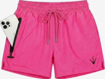 Garados Swim Board Shorts in Pink: front