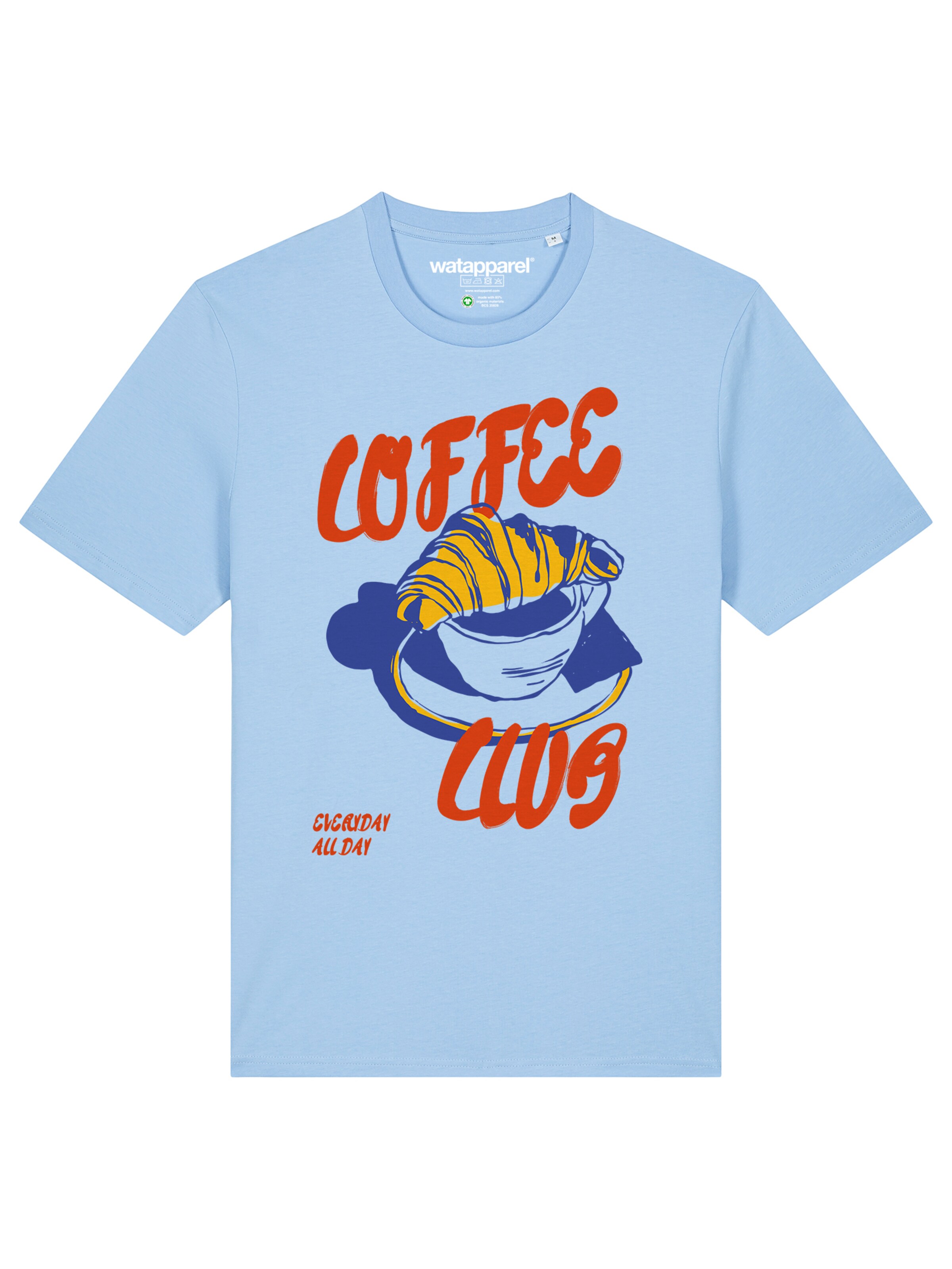 Watapparel Shirt 'Coffee Club' in Blue: front