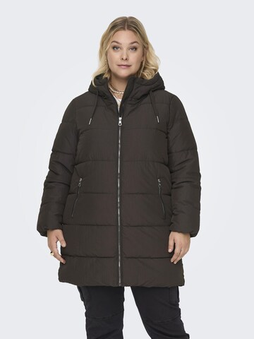 ONLY Carmakoma Winter Coat in Brown: front