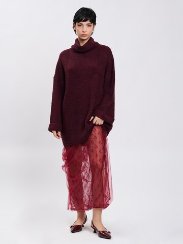 Influencer Pullover in Rot