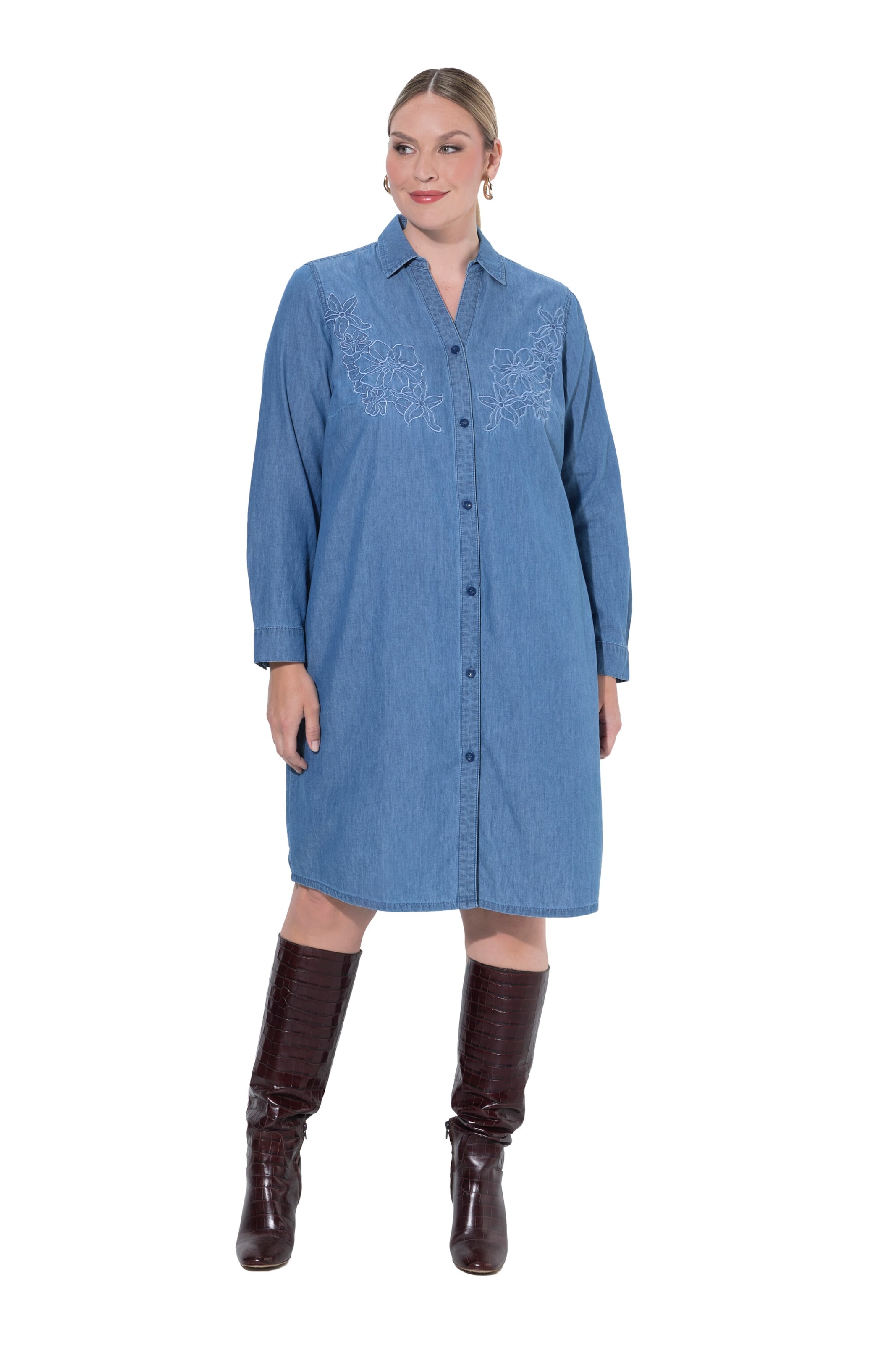 MIAMODA Jurk in Blauw: voorkant