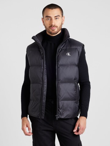 Calvin Klein Jeans Bodywarmer 'ESSENTIALS' in Zwart: voorkant