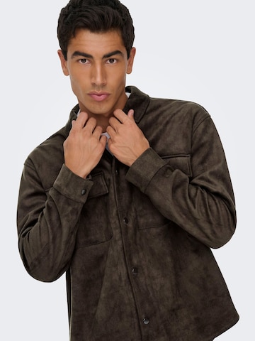 Veste mi-saison 'RAVI' Only & Sons en marron