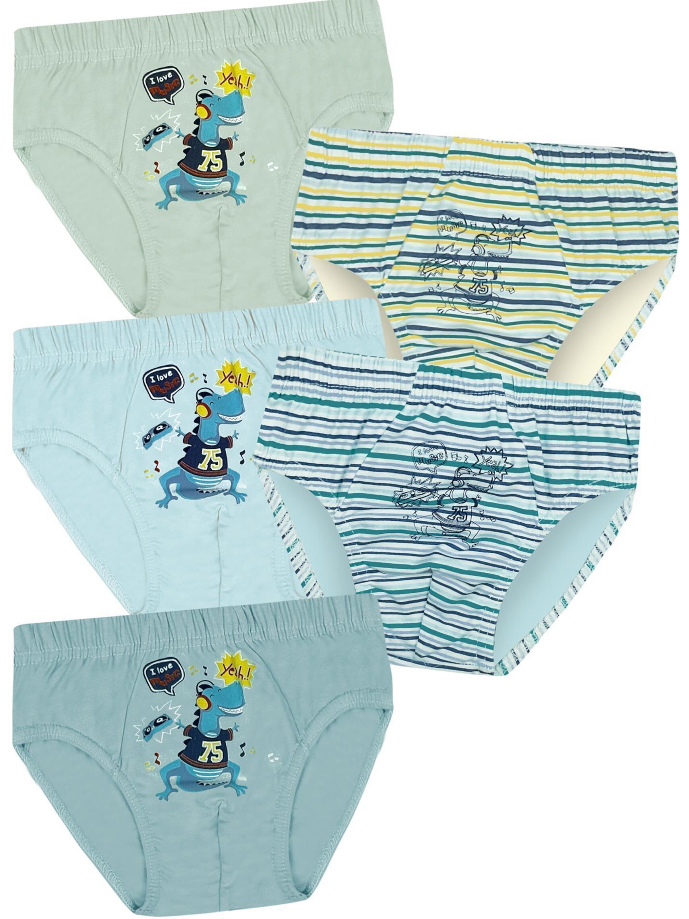 LOREZA Onderbroek 'Jungen Slips Dino' in Blauw: voorkant