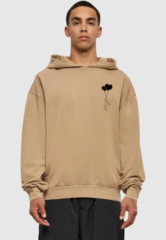 Merchcode Sweatshirt 'Love In The Air' in Beige: front