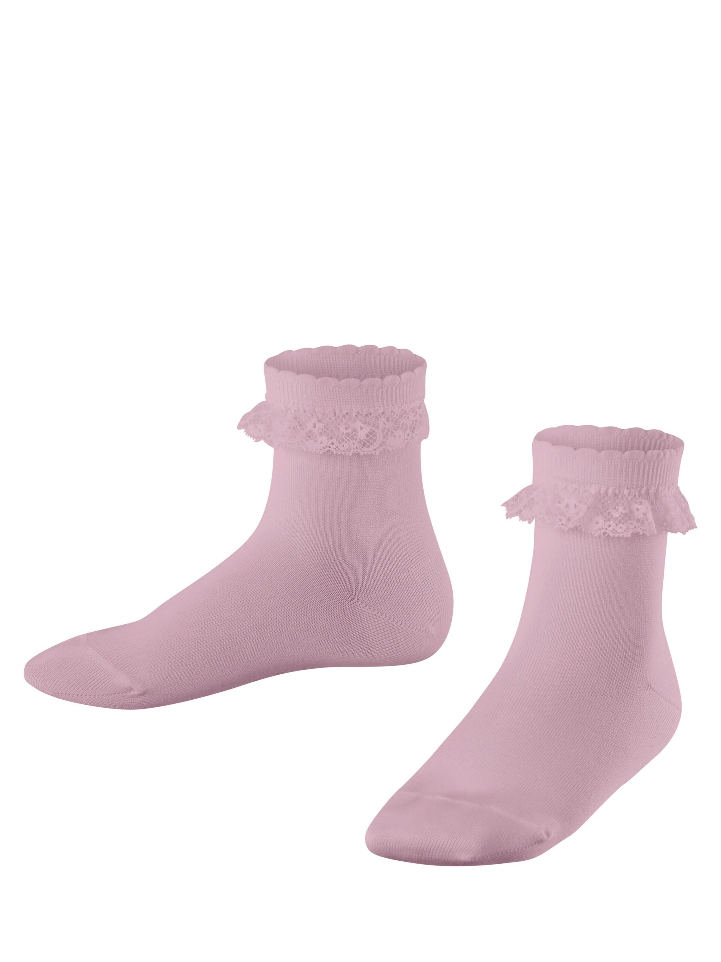 rozā FALKE Zeķes 'Romantic Lace': no priekšpuses