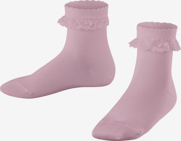 rozā FALKE Zeķes 'Romantic Lace': no priekšpuses