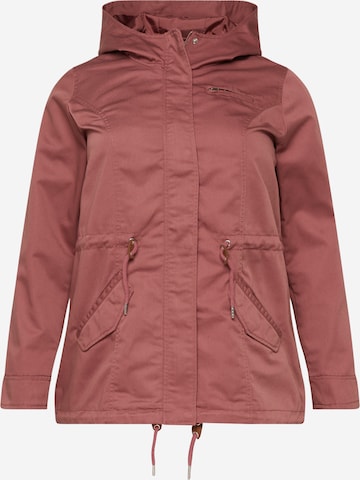 ONLY Curve Between-Seasons Parka 'LORCA' in Pink: front