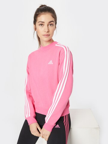 ADIDAS SPORTSWEAR Sportovní mikina 'Essentials 3-Stripes Half Neck Fleece' – pink: přední strana