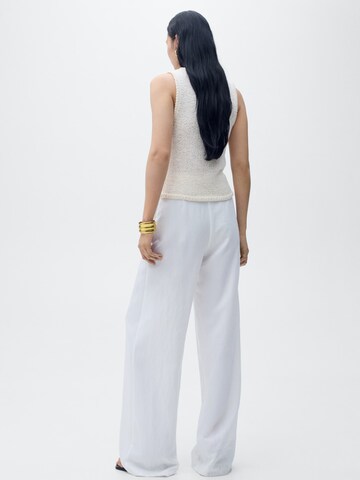 MANGO Loosefit Bandplooibroek 'BONNIE' in Wit