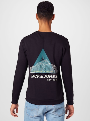 JACK & JONES Sweatshirt 'MAPPING' in Schwarz