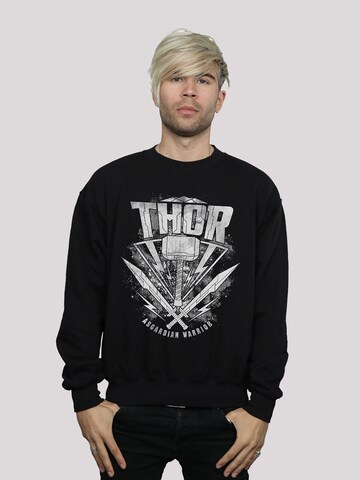 F4NT4STIC Sweatshirt 'Marvel Thor Ragnarok Thor Hammer' in Black: front