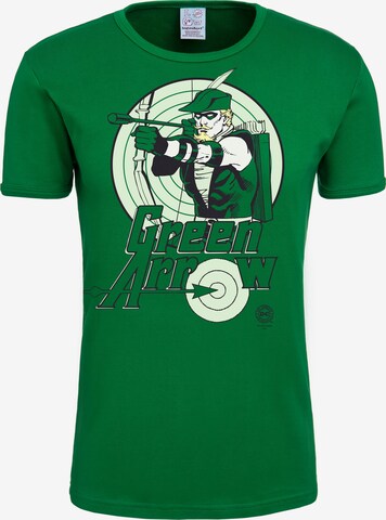 LOGOSHIRT Shirt 'Green Lantern' in Green: front