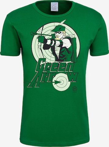 LOGOSHIRT Shirt 'Green Lantern' in Groen: voorkant