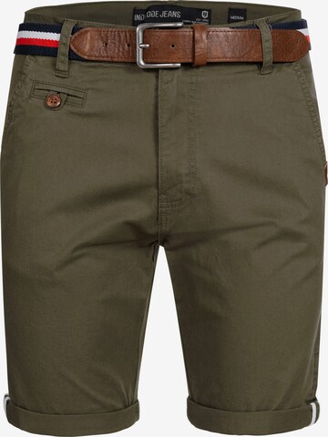 Pantalon chino 'Creel' INDICODE JEANS en marron : devant