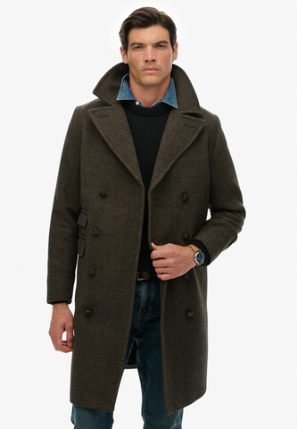 Superdry Between-Seasons Coat in Brown: front