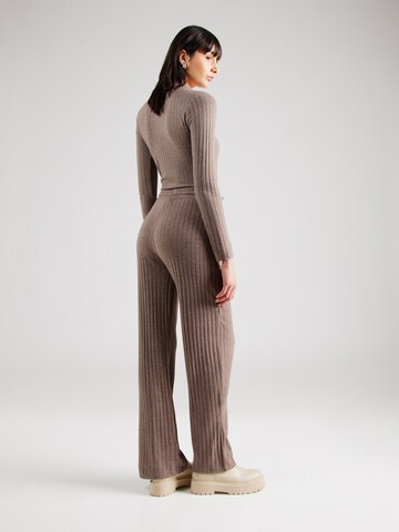 PIECES Wide Leg Hose 'PCIris' in Braun