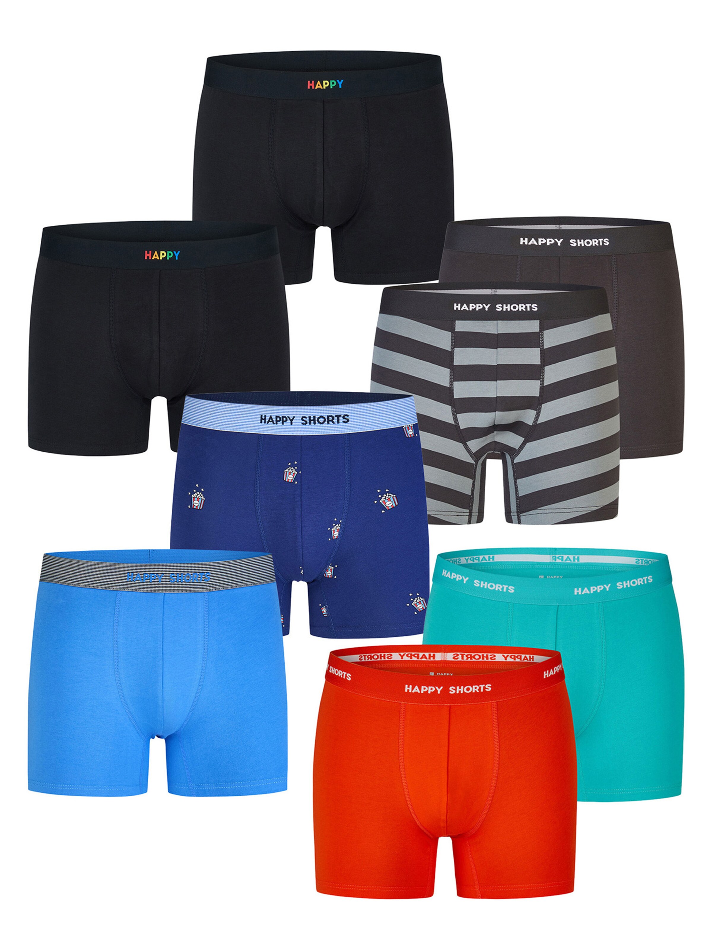 Happy Shorts - Boxers ' Base&Fun ' em preto: frente
