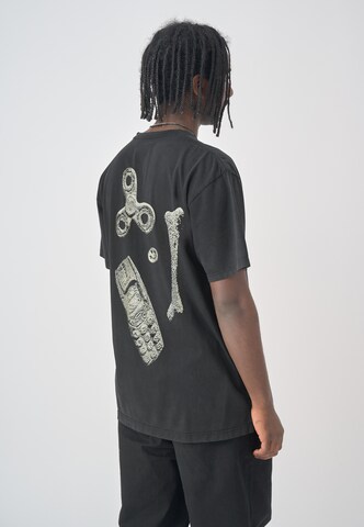Cleptomanicx Shirt 'Artefacts' in Black