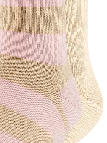 FALKE Sokken 'Happy Stripe 2-Pack' in Beige