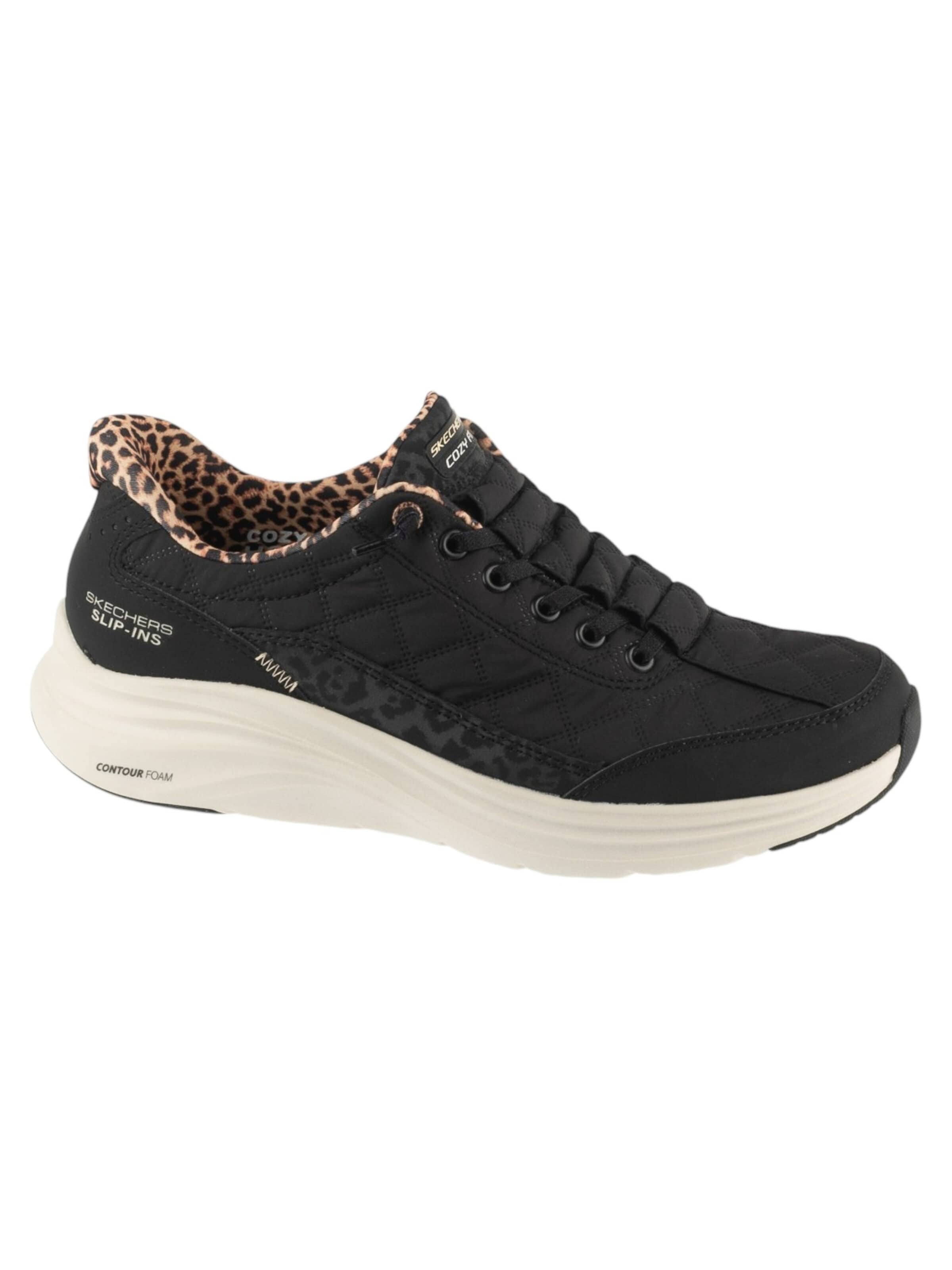 SKECHERS Sneakers laag 'Slip-ins: Contour Foam - Cozy Fit' in Zwart: voorkant