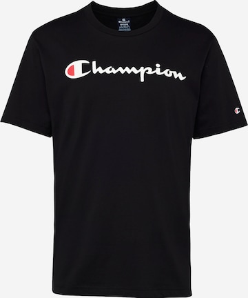 Champion Authentic Athletic Apparel Тениска 'Legacy American Classics' в черно: отпред