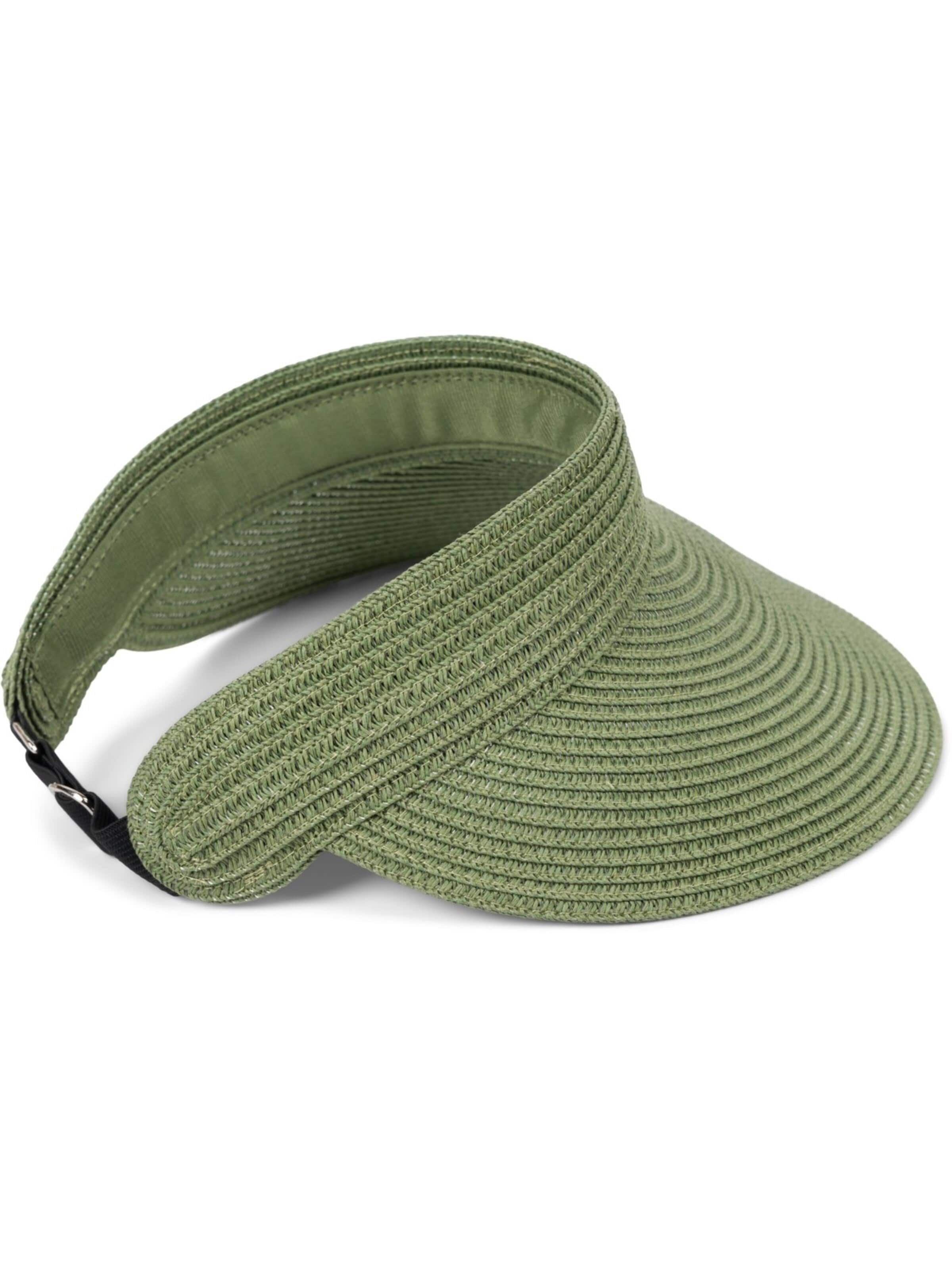 styleBREAKER Cap 'Papierstroh Visor Cap Einfarbig'‌ in Grün