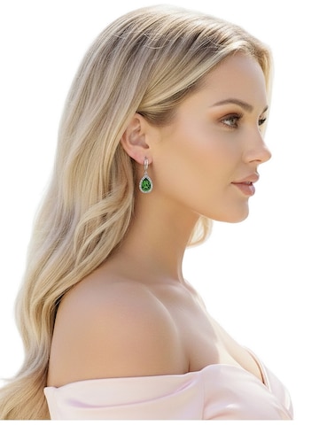 EXCLUSIVE EDITION Kolczyki 'Agidel adorned with Swarovski crystals' w kolorze zielony