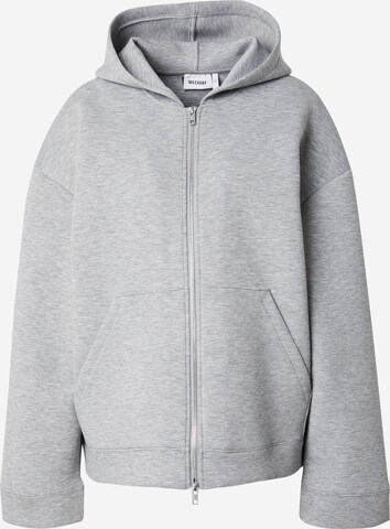 WEEKDAY - Sudadera con cremallera en gris: frente