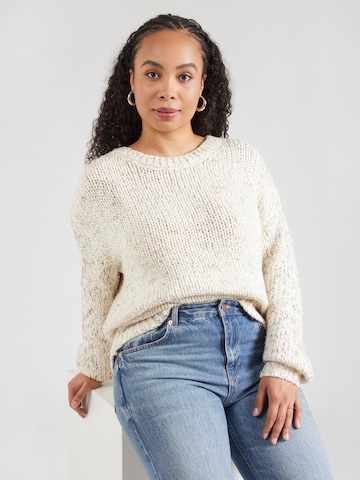 ONLY Carmakoma - Jersey 'CARWinter' en beige: frente