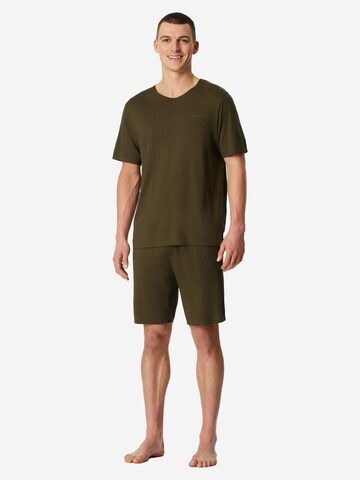 Pyjama court 'Modern Bonded' SCHIESSER en vert
