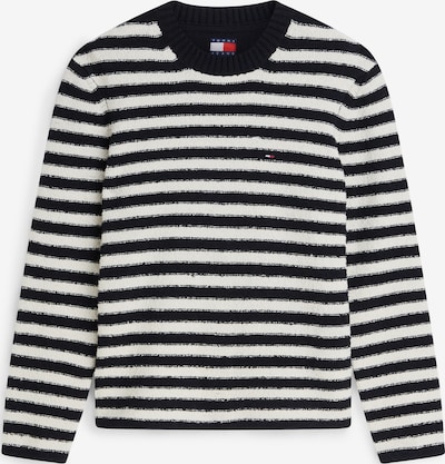 Tommy Jeans Pulover u morsko plava / bijela, Pregled proizvoda