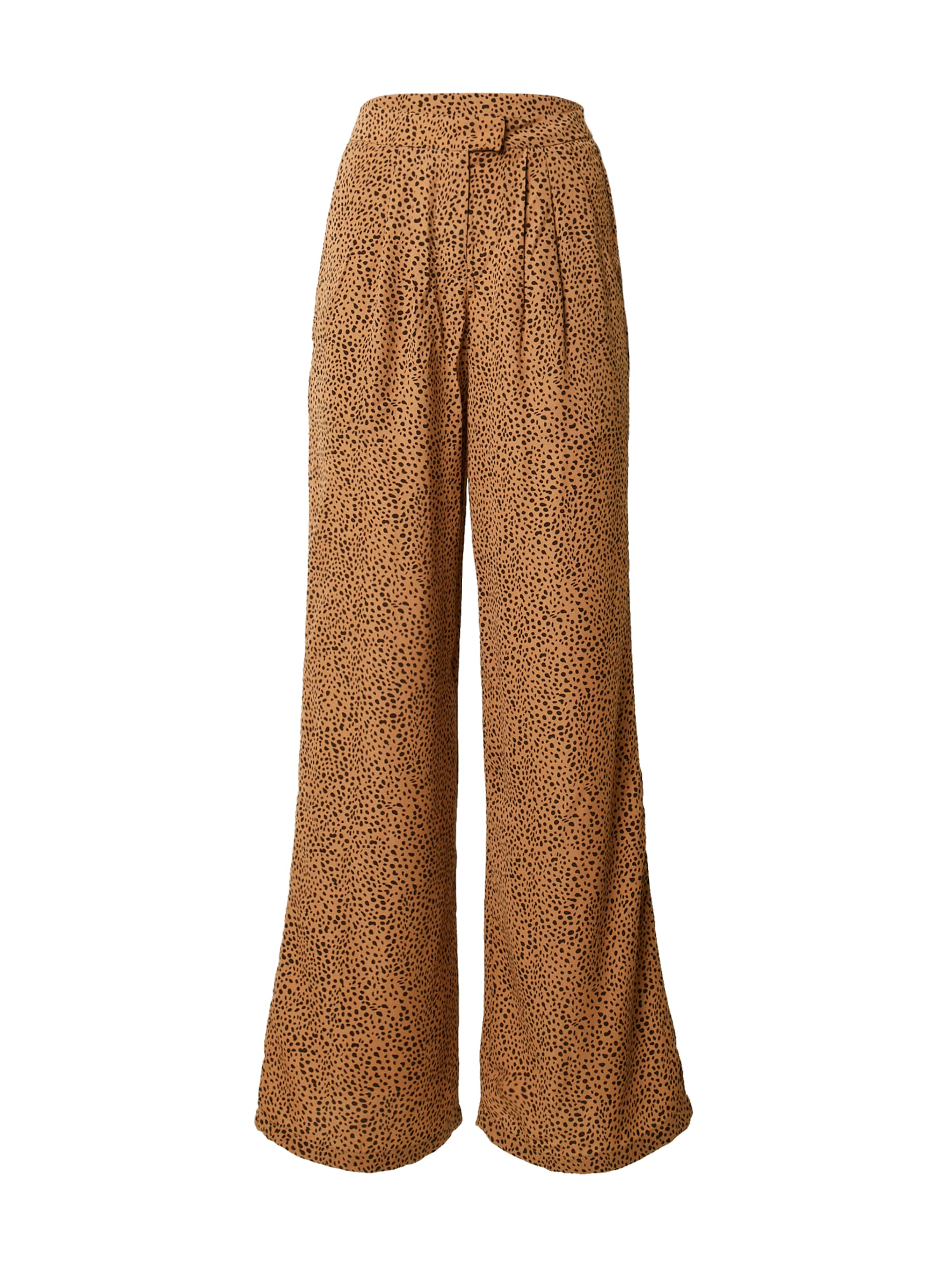 In The Style Широки крачоли Панталон с набор 'BILLIE & SUZIE' в кафяво: отпред