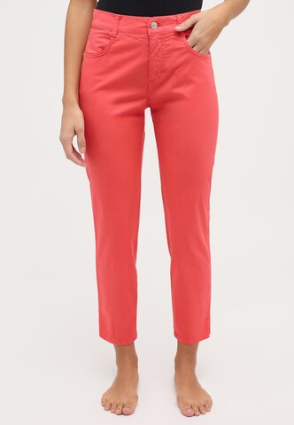 Angels Regular Pants 'Cici Crop Slit' in Pink: front