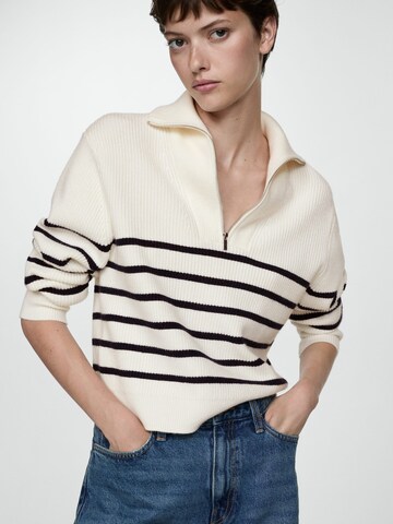 MANGO Pullover 'RIZONI' i hvid: forside