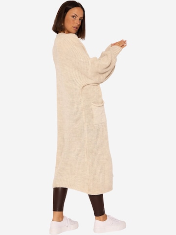 SASSYCLASSY Oversized strikkejakke i beige