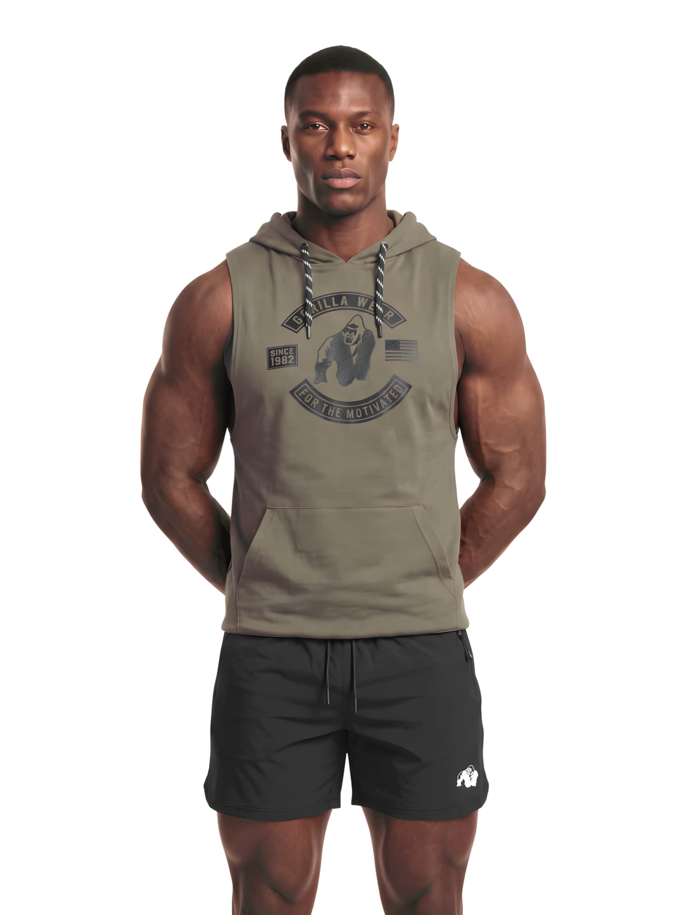 Gorilla Wear Functioneel shirt in Groen: voorkant