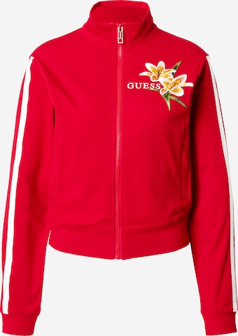 GUESS Zip-Up Hoodie 'Zoey' in Red: front