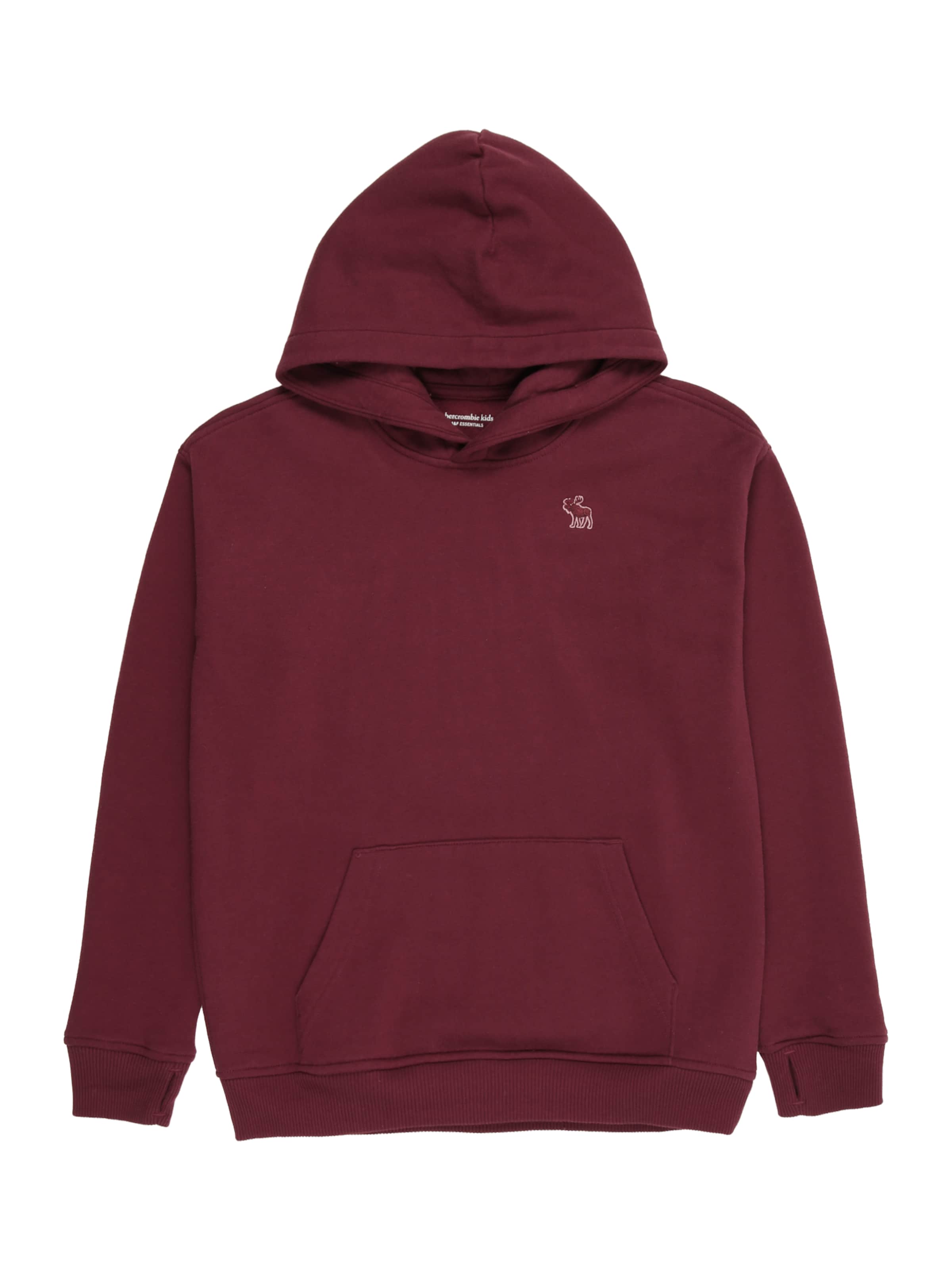 Abercrombie & Fitch Mikina 'ESSENTIALS FLEECE' - Červená: predná strana