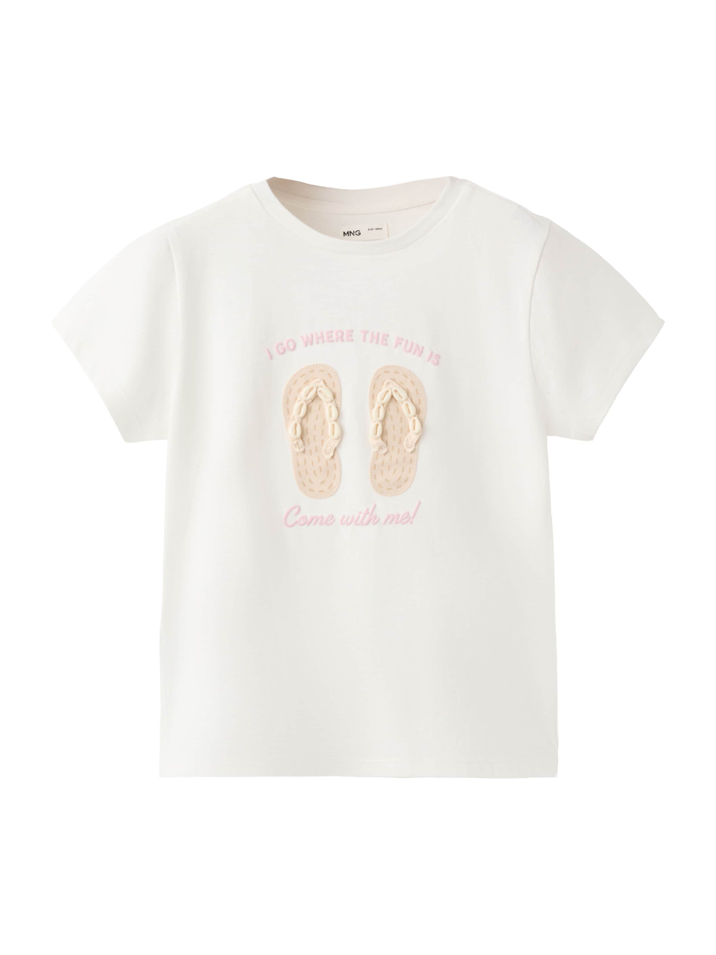 MANGO KIDS Bluser & t-shirts 'CHANCLA' i hvid: forside
